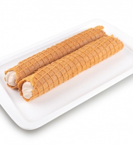 Вафельная трубочка с крем-брюлле